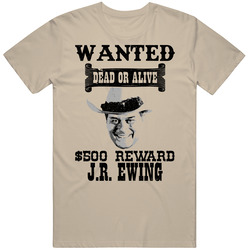 Jr Ewing Wanted Dead Or Alive Worn Look T Shirt Jr Ewing Wanted Dead Or Alive Worn Look T Shirt