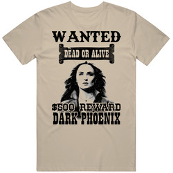 Dark Phoenix Wanted Dead Or Alive Worn Look T Shirt Dark Phoenix Wanted Dead Or Alive Worn Look T Shirt