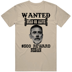 Negan Wanted Dead Or Alive Worn Look T Shirt Negan Wanted Dead Or Alive Worn Look T Shirt