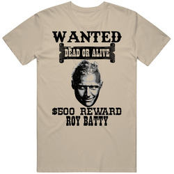Roy Batty Wanted Dead Or Alive Worn Look T Shirt Roy Batty Wanted Dead Or Alive Worn Look T Shirt