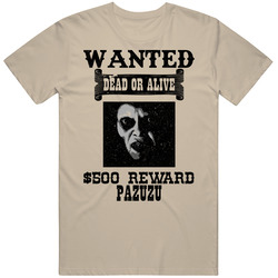 Pazuzu Wanted Dead Or Alive Worn Look T Shirt Pazuzu Wanted Dead Or Alive Worn Look T Shirt