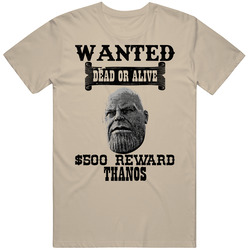 Thanos Wanted Dead Or Alive Worn Look T Shirt Thanos Wanted Dead Or Alive Worn Look T Shirt