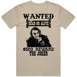 The Joker Wanted Dead Or Alive Worn Look T Shirt