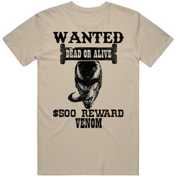 Venom Wanted Dead Or Alive Worn Look T Shirt