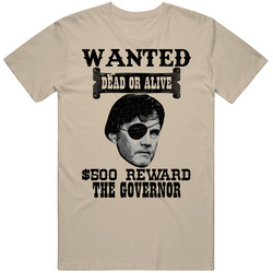 The Governor Wanted Dead Or Alive Worn Look T Shirt