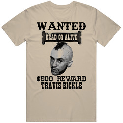 Travis Bickle Wanted Dead Or Alive Worn Look T Shirt