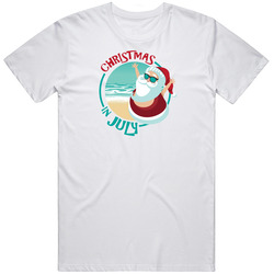 Christmas In July Funny Santa T Shirt
