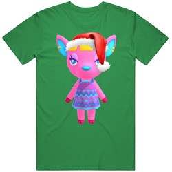 Fuschia Animal Crossing New Horizons Santa T Shirt Fuschia Animal Crossing New Horizons Santa T Shirt