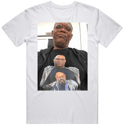 Samuel L Jackson Wearing Himself On A T Shirt