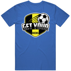 Get Your Kicks Soccer Team Group Worn Look T Shirt