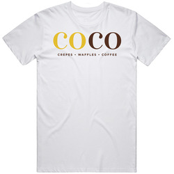 Coco Crepes Waffles Coffee Sugar Land Texas Restaurant T Shirt