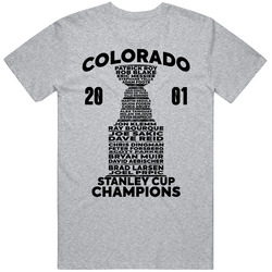 Colorado 2001 Hockey Stanley Cup Champions T Shirt