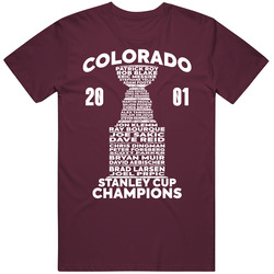 Colorado 2001 Stanley Cup Champions T Shirt