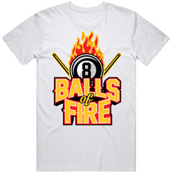 8 Balls Of Fire Billiards Team Group T Shirt