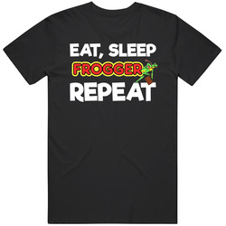 Eat Sleep Frogger Repeat Video Game T Shirt