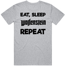 Eat Sleep Wolfenstein Repeat Video Game T Shirt