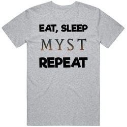 Eat Sleep Myst Repeat Video Game T Shirt