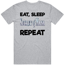 Eat Sleep Secret Of Mana Repeat Video Game T Shirt