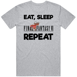 Eat Sleep Final Fantasy Repeat Video Game T Shirt