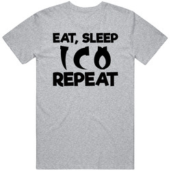 Eat Sleep Ico Repeat Video Game T Shirt