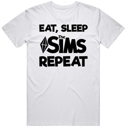 Eat Sleep The Sims Repeat Video Game T Shirt