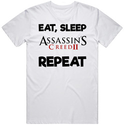 Eat Sleep Assassins Creed Repeat Video Game T Shirt