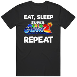 Eat Sleep Super Mario Galaxy 2 Repeat Video Game T Shirt
