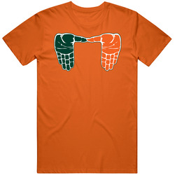 Miami Hurricanes Upside Down U Hands T Shirt
