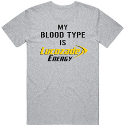 My Blood Type Is Lucozade Energy Drink T Shirt