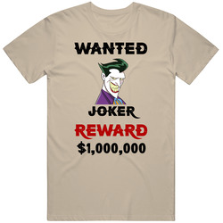 Joker Wanted  Cartoon T Shirt