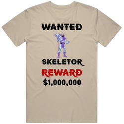 Skeletor Wanted  Cartoon T Shirt