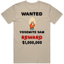 Yosemite Sam Wanted  Cartoon T Shirt
