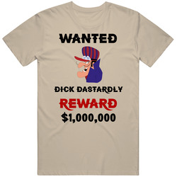 Dick Dastardly Wanted  Cartoon T Shirt