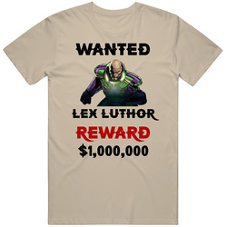 Lex Luthor Wanted  Cartoon T Shirt