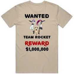 Team Rocket Wanted  Cartoon T Shirt