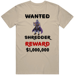 Shredder Wanted  Cartoon T Shirt