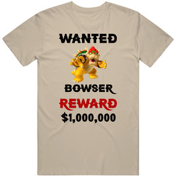 Bowser Wanted  Cartoon T Shirt