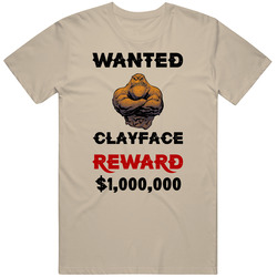 Clayface Wanted  Cartoon T Shirt