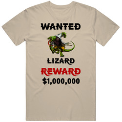 Lizard Wanted  Cartoon T Shirt