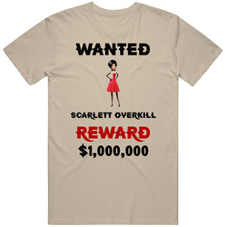 Scarlett Overkill Wanted  Cartoon T Shirt
