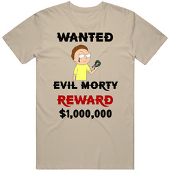 Evil Morty Wanted  Cartoon T Shirt