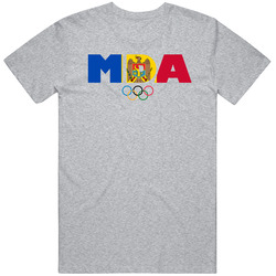 Moldova Flag Olympic Country Abbreviation T Shirt Moldova Flag Olympic Country Abbreviation T Shirt