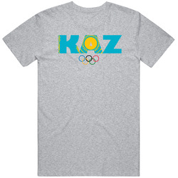 Kazakhstan Flag Olympic Country Abbreviation T Shirt Kazakhstan Flag Olympic Country Abbreviation T Shirt