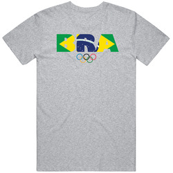 Brazil Flag Olympic Country Abreviation T Shirt