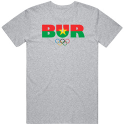 Burkina Faso Flag Olympic Country Abreviation T Shirt