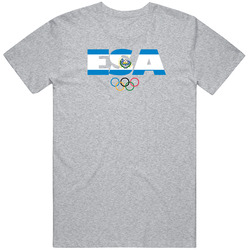 El Salvador Flag Olympic Country Abbreviation T Shirt El Salvador Flag Olympic Country Abbreviation T Shirt