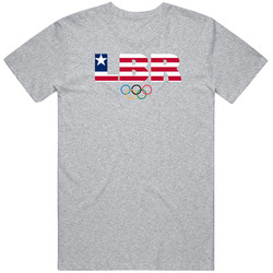 Liberia Flag Olympic Country Abbreviation T Shirt Liberia Flag Olympic Country Abbreviation T Shirt