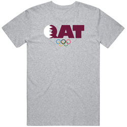 Qatar Flag Olympic Country Abbreviation T Shirt