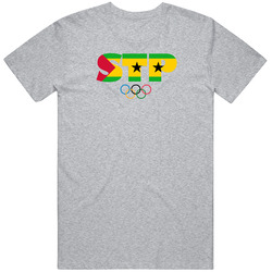 Sao Tome And Principe Flag Olympic Country Abbreviation T Shirt