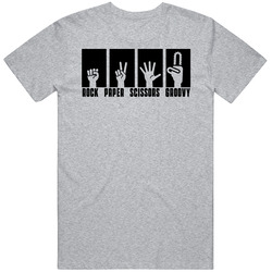 Rock Paper Scissors Groovy Ash Evil Dead T Shirt